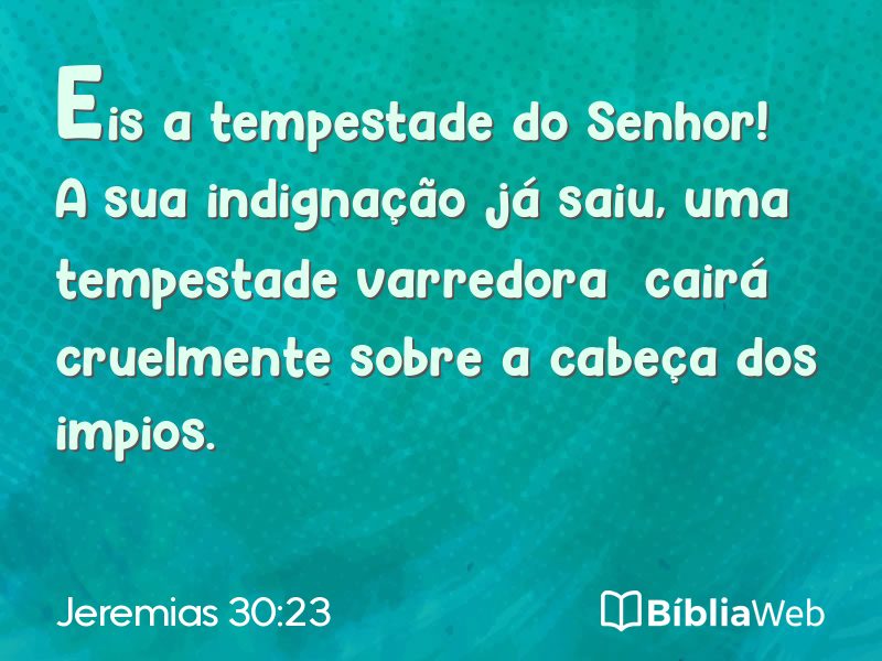 Jeremias 30:23 em imagem para compartilhar
