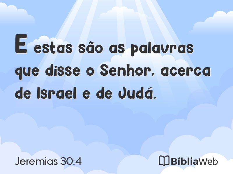 Jeremias 30:4 em imagem para compartilhar