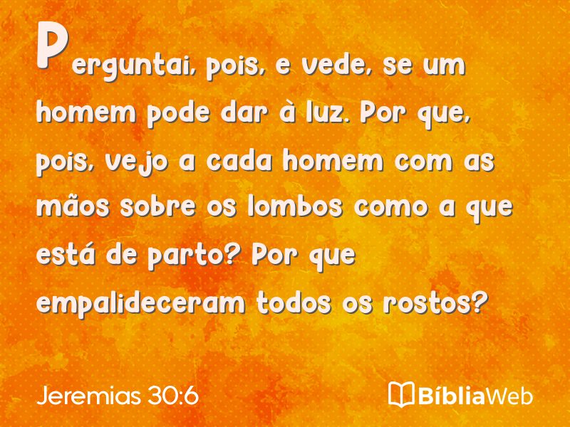 Jeremias 30:6 em imagem para compartilhar