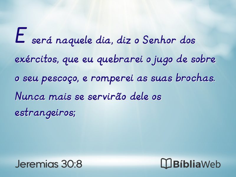 Jeremias 30:8 em imagem para compartilhar