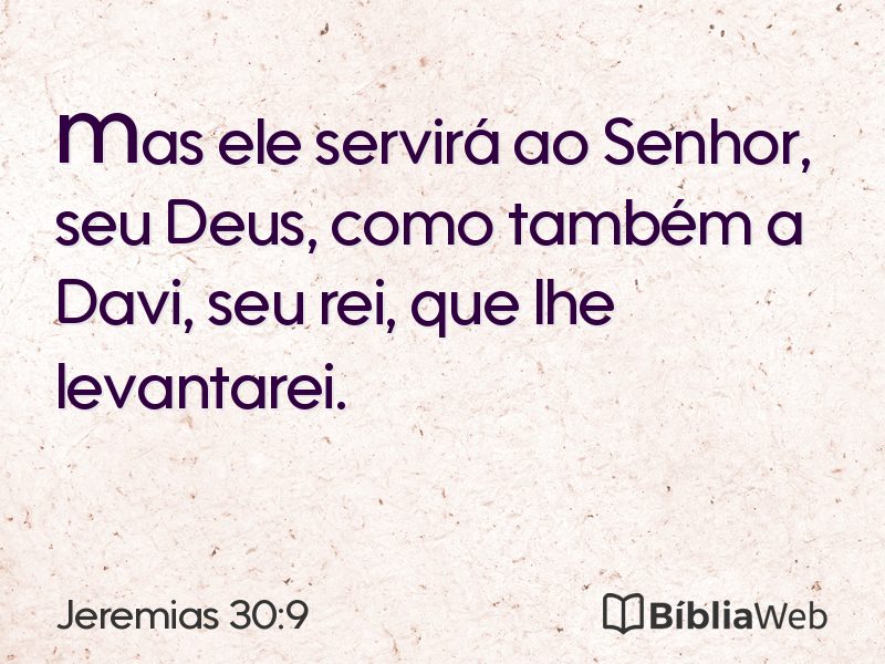 Jeremias 30:9 em imagem para compartilhar