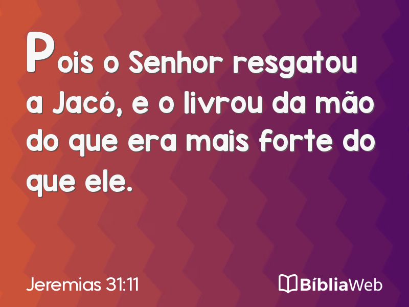 Jeremias 31:11 em imagem para compartilhar