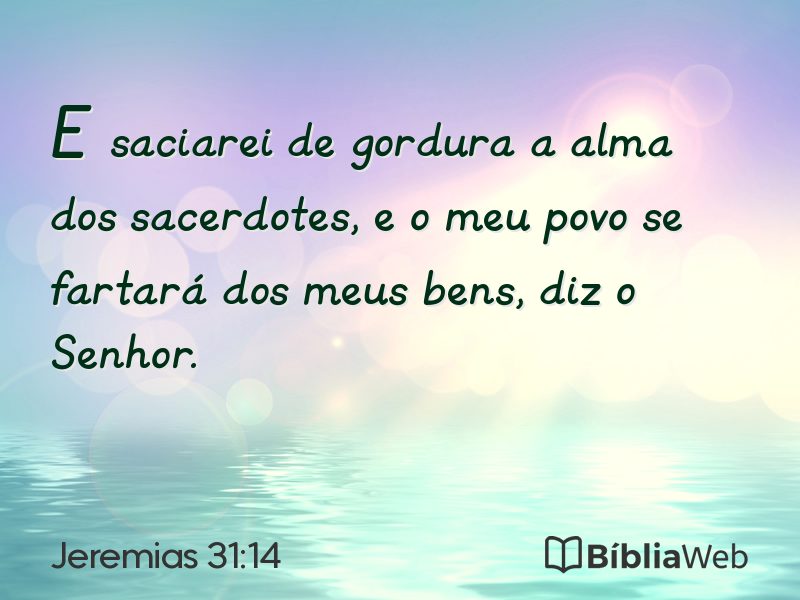 Jeremias 31:14 em imagem para compartilhar
