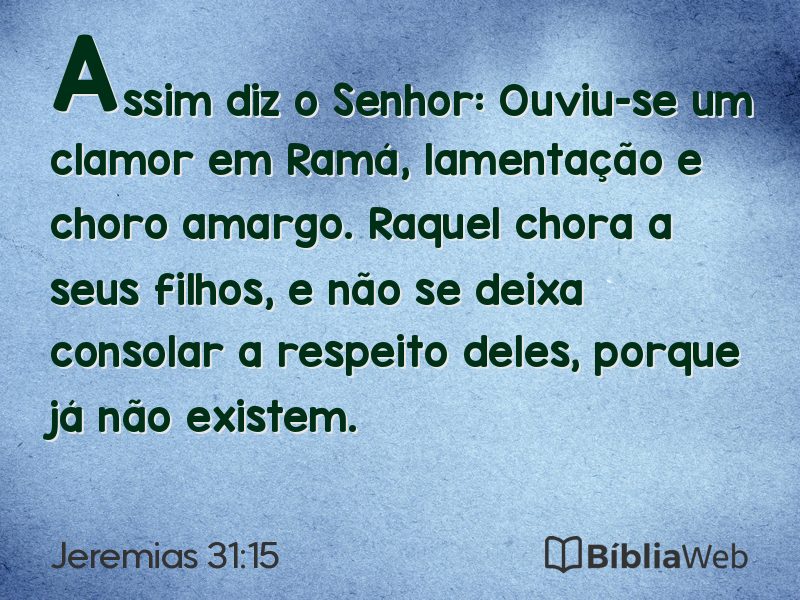 Jeremias 31:15 em imagem para compartilhar
