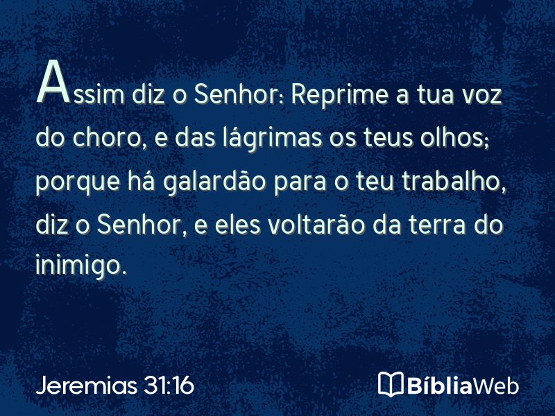 Jeremias 31:16 em imagem para compartilhar