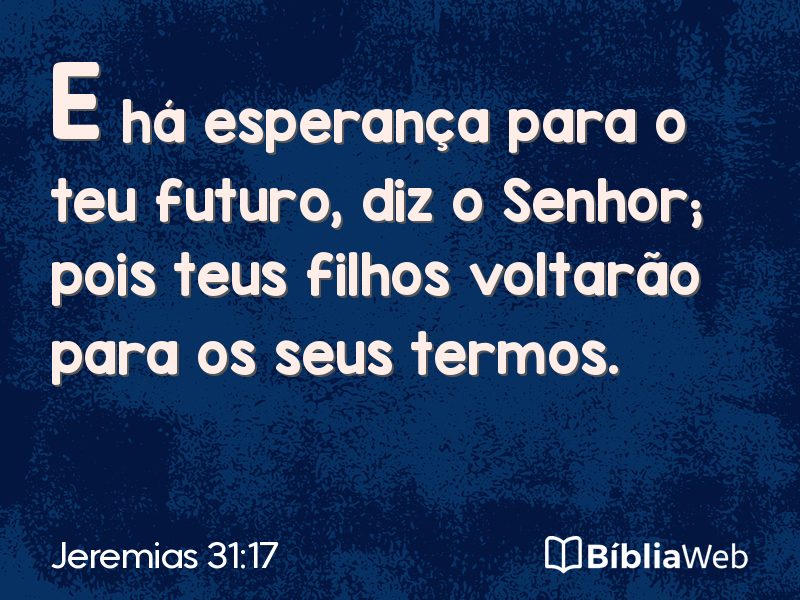 Jeremias 31:17 em imagem para compartilhar