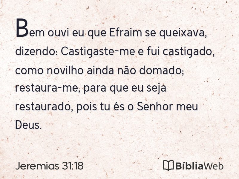 Jeremias 31:18 em imagem para compartilhar
