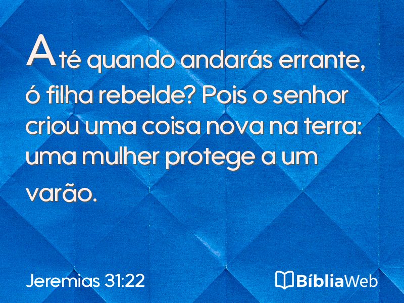 Jeremias 31:22 em imagem para compartilhar