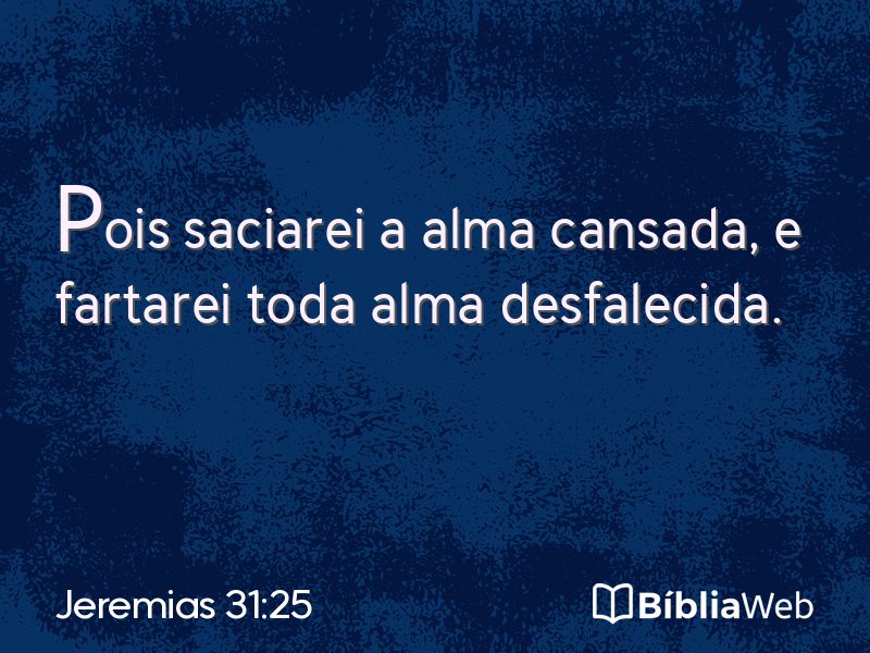 Jeremias 31:25 em imagem para compartilhar