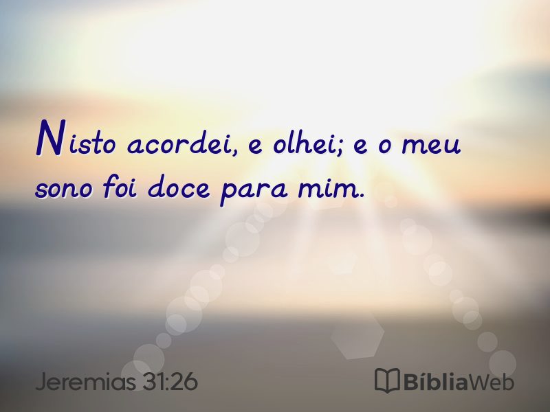 Jeremias 31:26 em imagem para compartilhar