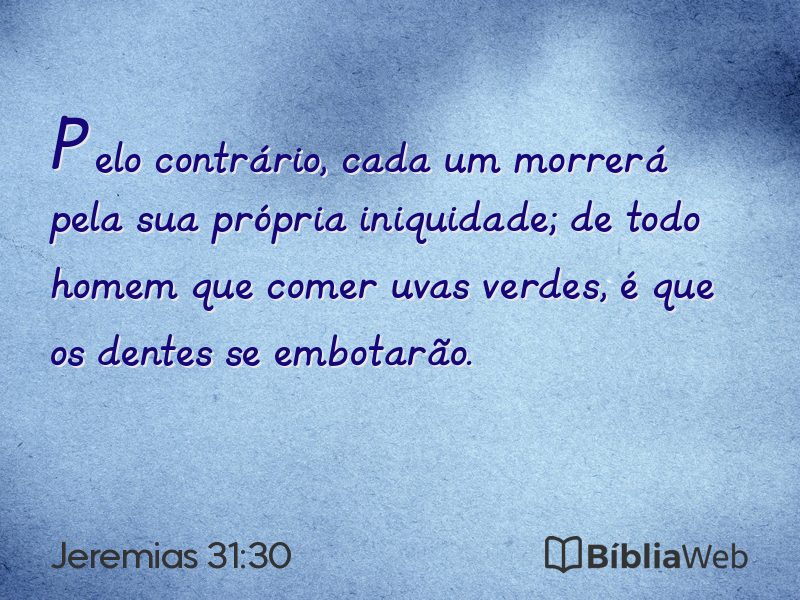 Jeremias 31:30 em imagem para compartilhar