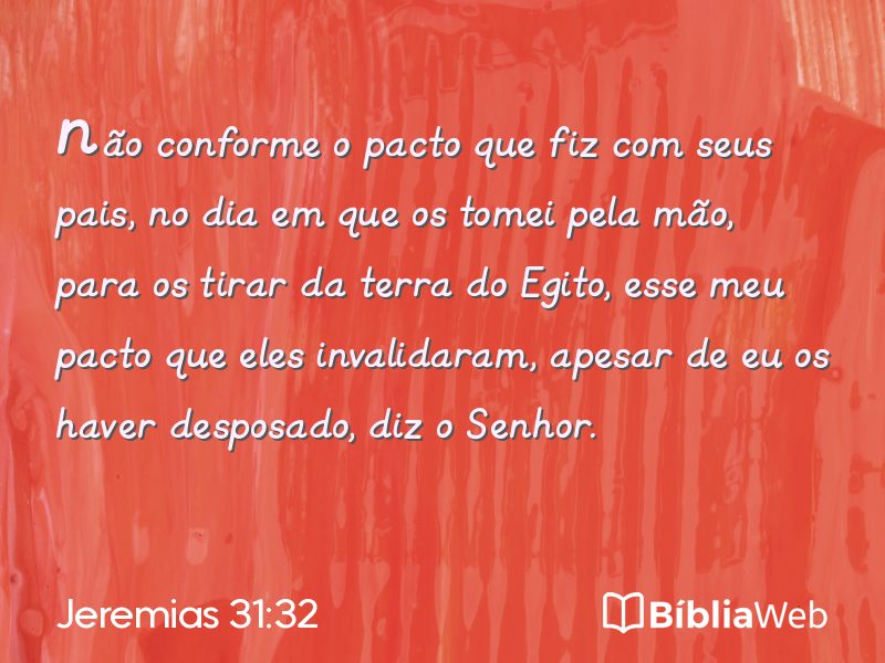 Jeremias 31:32 em imagem para compartilhar