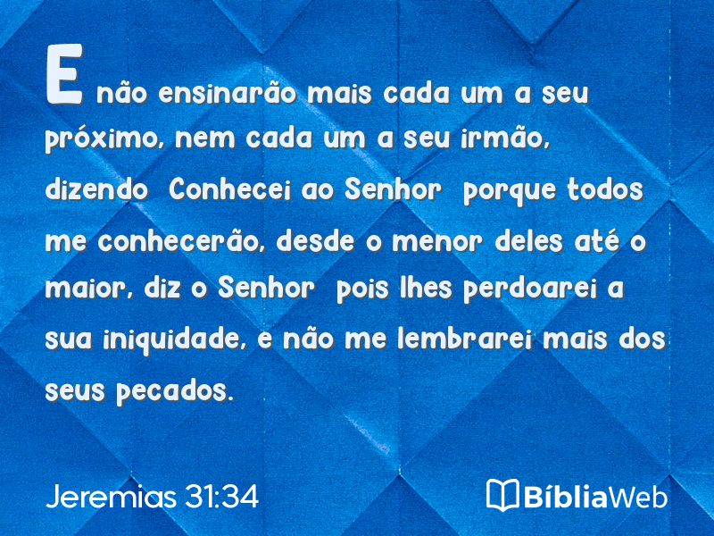 Jeremias 31:34 em imagem para compartilhar