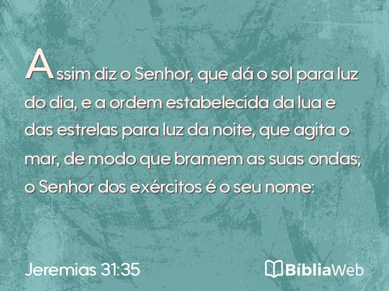 Jeremias 31:35 em imagem para compartilhar