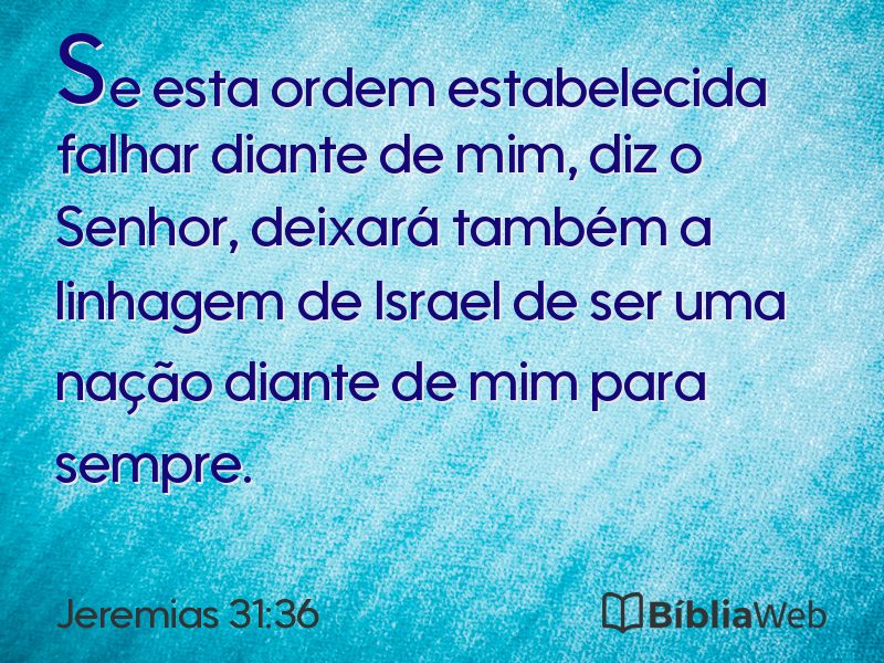 Jeremias 31:36 em imagem para compartilhar