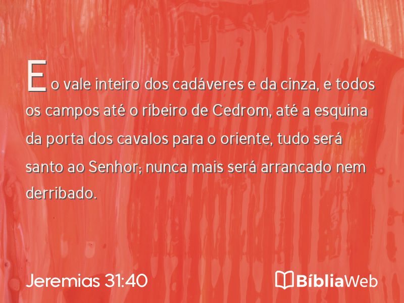 Jeremias 31:40 em imagem para compartilhar