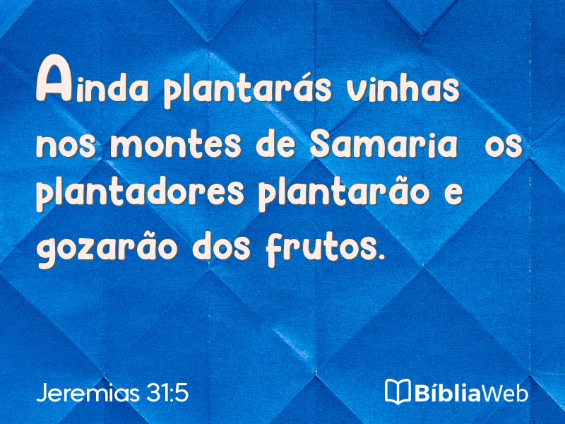 Jeremias 31:5 em imagem para compartilhar