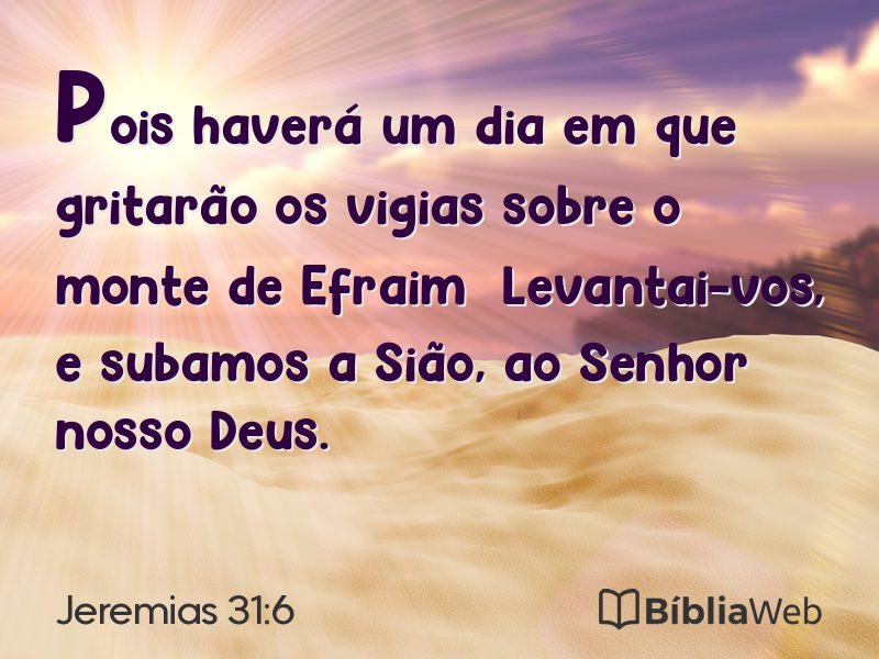 Jeremias 31:6 em imagem para compartilhar