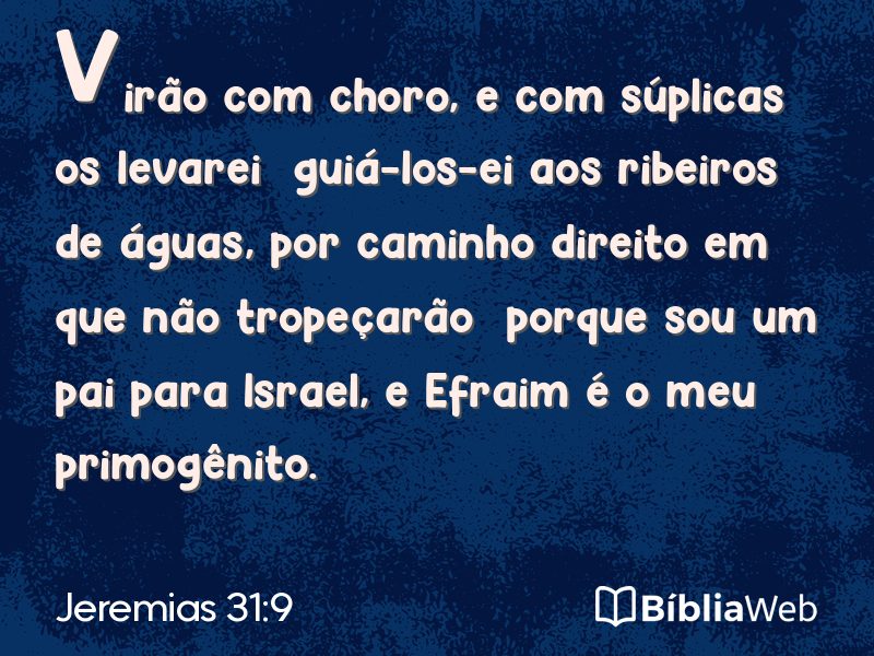 Jeremias 31:9 em imagem para compartilhar