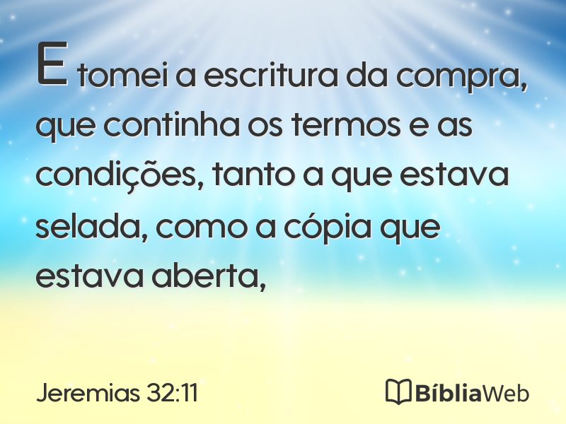 Jeremias 32:11 em imagem para compartilhar