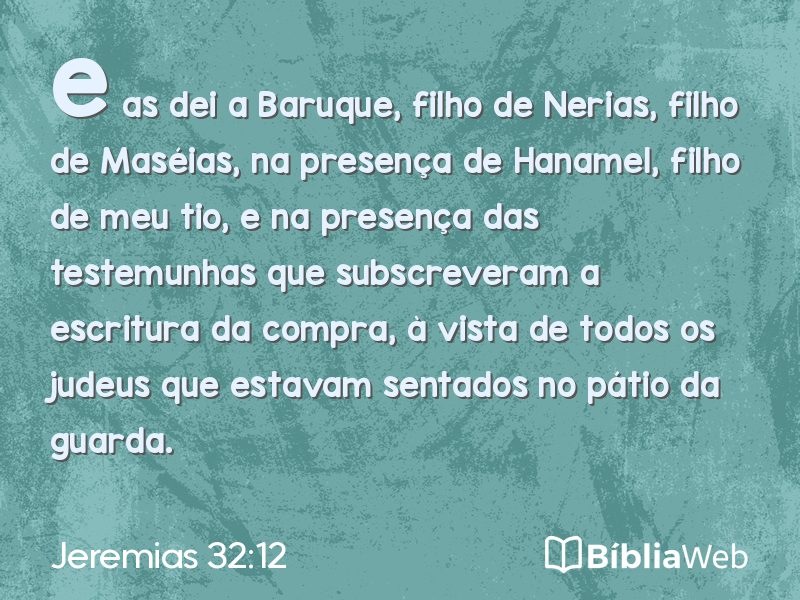 Jeremias 32:12 em imagem para compartilhar