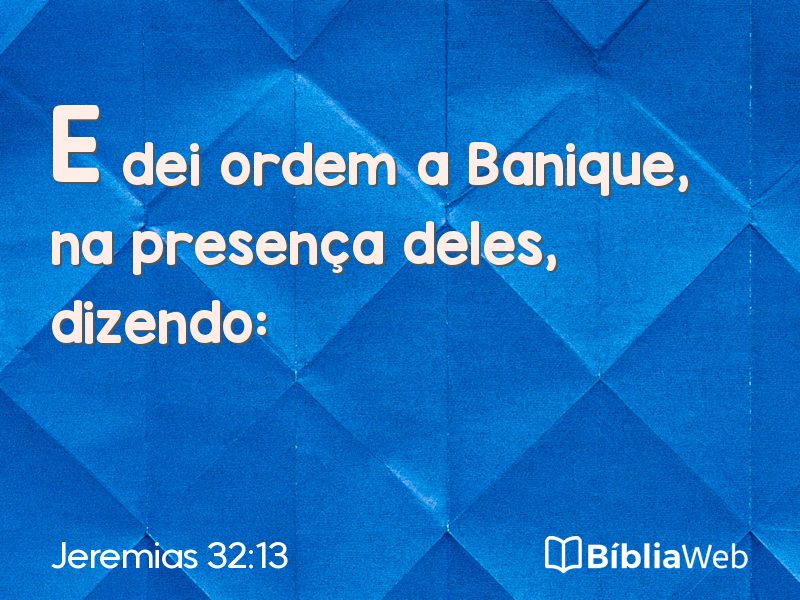 Jeremias 32:13 em imagem para compartilhar