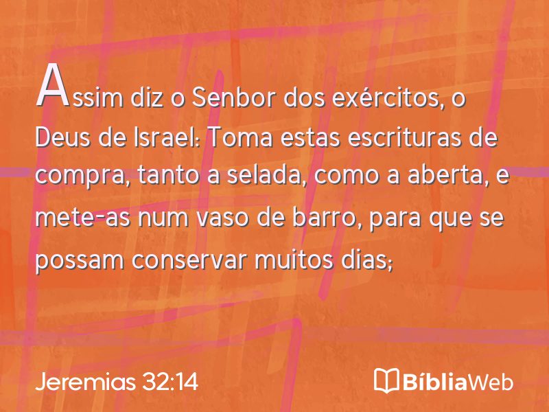 Jeremias 32:14 em imagem para compartilhar