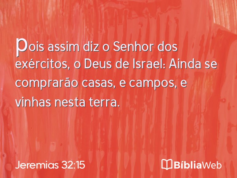 Jeremias 32:15 em imagem para compartilhar