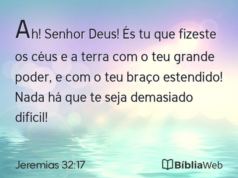 Jeremias 32:17 em imagem para compartilhar