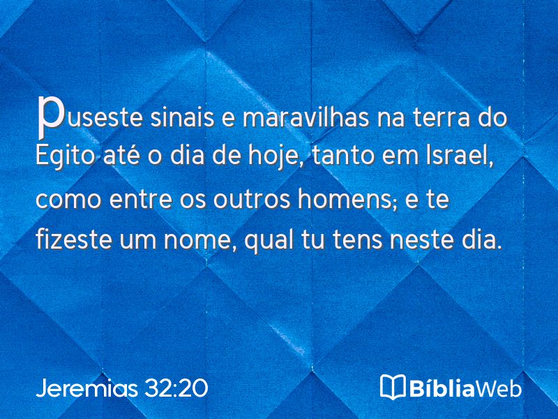 Jeremias 32:20 em imagem para compartilhar
