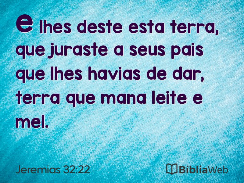 Jeremias 32:22 em imagem para compartilhar