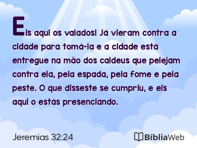 Jeremias 32:24 em imagem para compartilhar
