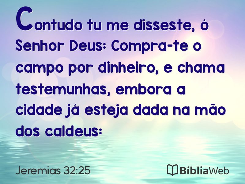 Jeremias 32:25 em imagem para compartilhar