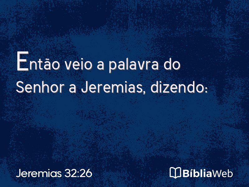 Jeremias 32:26 em imagem para compartilhar