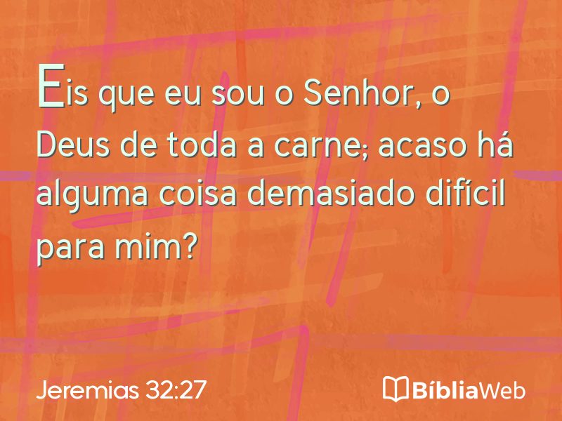 Jeremias 32:27 em imagem para compartilhar
