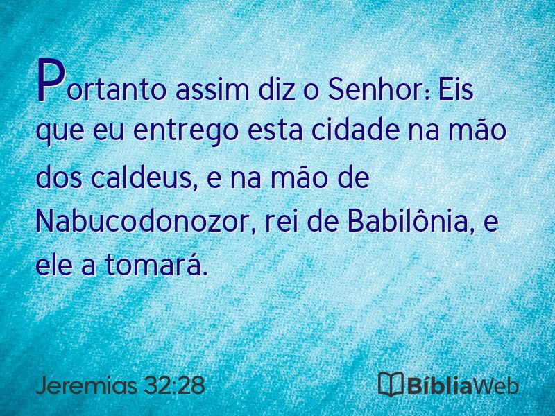 Jeremias 32:28 em imagem para compartilhar