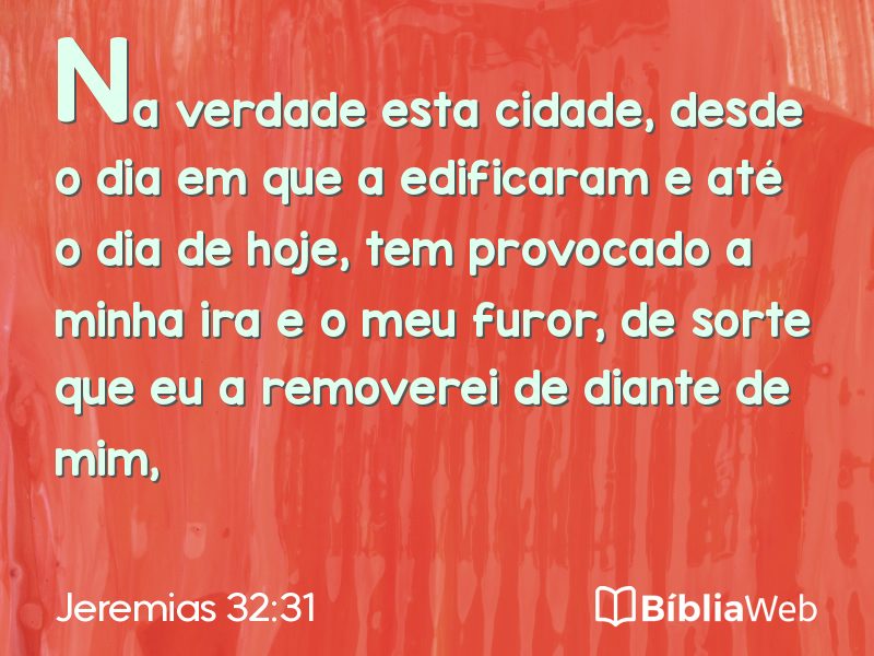 Jeremias 32:31 em imagem para compartilhar