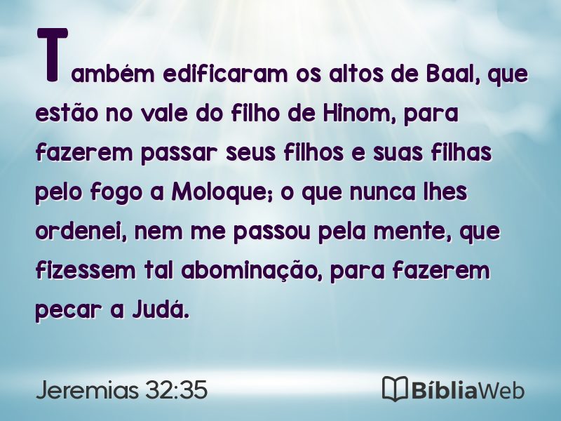 Jeremias 32:35 em imagem para compartilhar