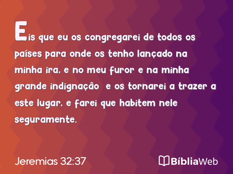 Jeremias 32:37 em imagem para compartilhar