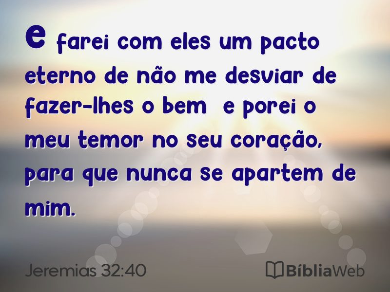 Jeremias 32:40 em imagem para compartilhar