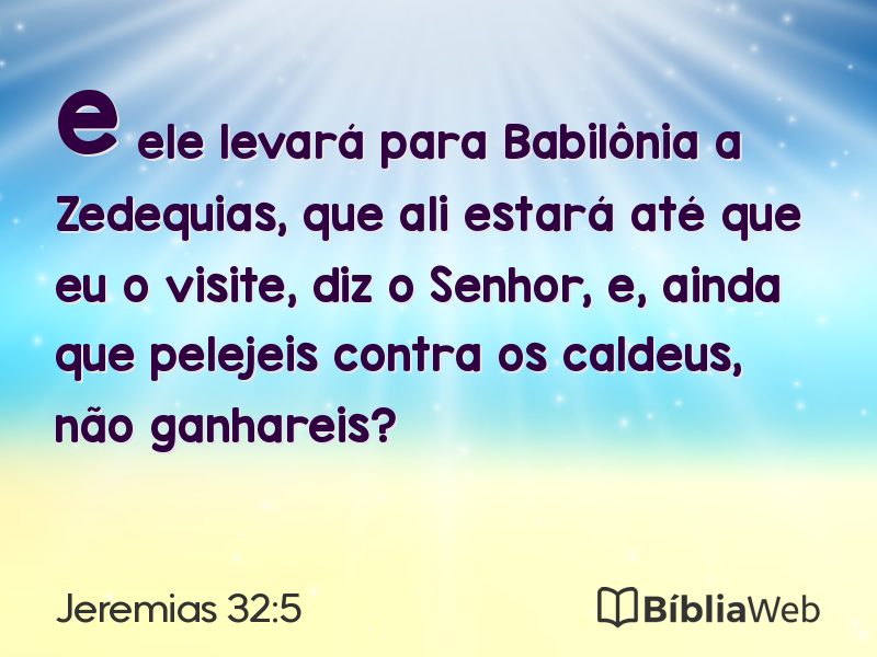 Jeremias 32:5 em imagem para compartilhar