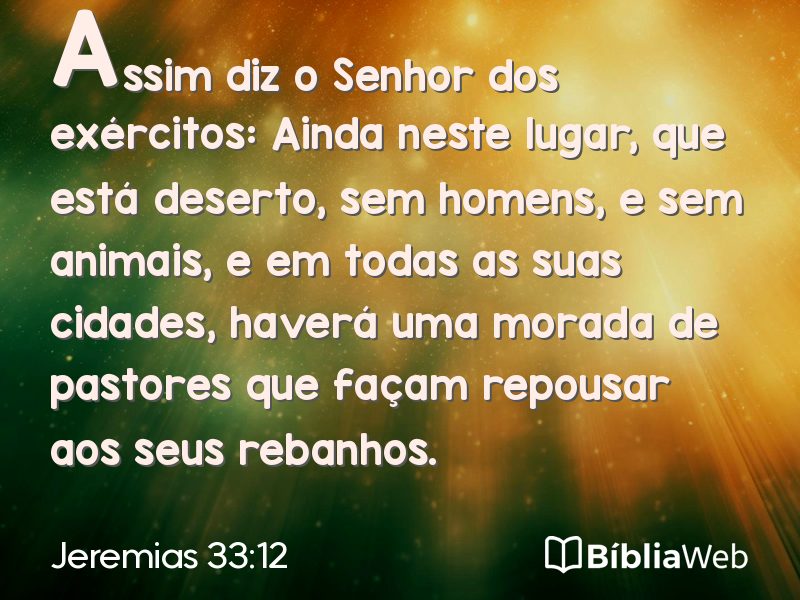 Jeremias 33:12 em imagem para compartilhar