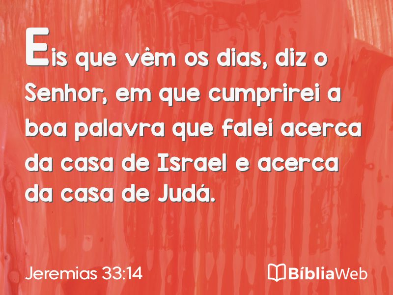 Jeremias 33:14 em imagem para compartilhar