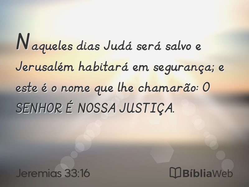 Jeremias 33:16 em imagem para compartilhar