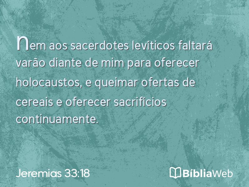 Jeremias 33:18 em imagem para compartilhar
