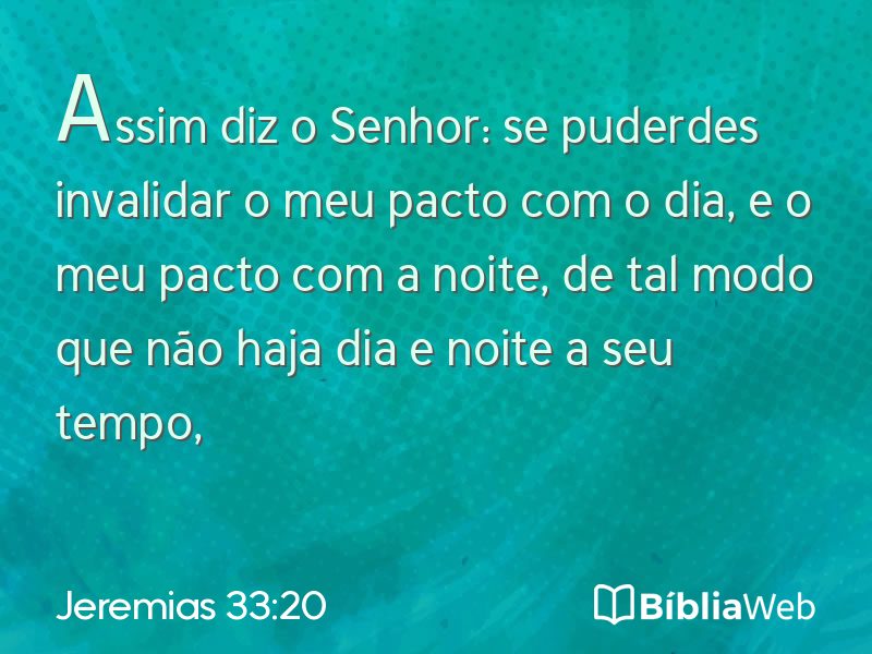 Jeremias 33:20 em imagem para compartilhar