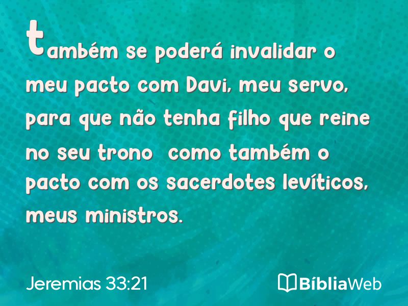 Jeremias 33:21 em imagem para compartilhar