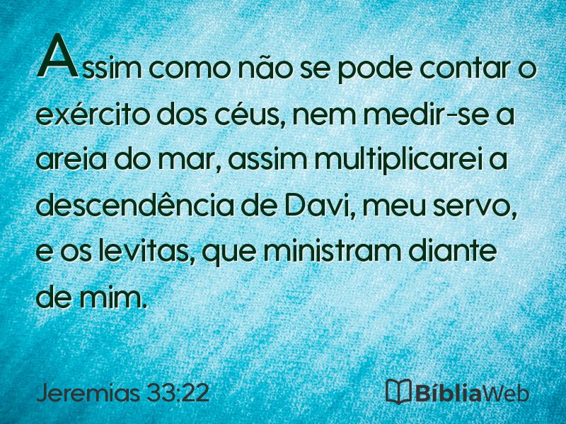 Jeremias 33:22 em imagem para compartilhar