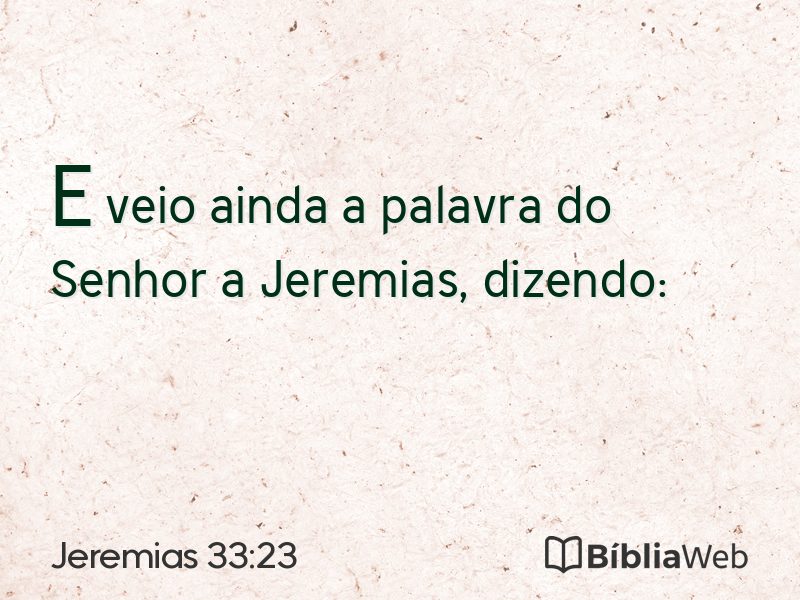Jeremias 33:23 em imagem para compartilhar