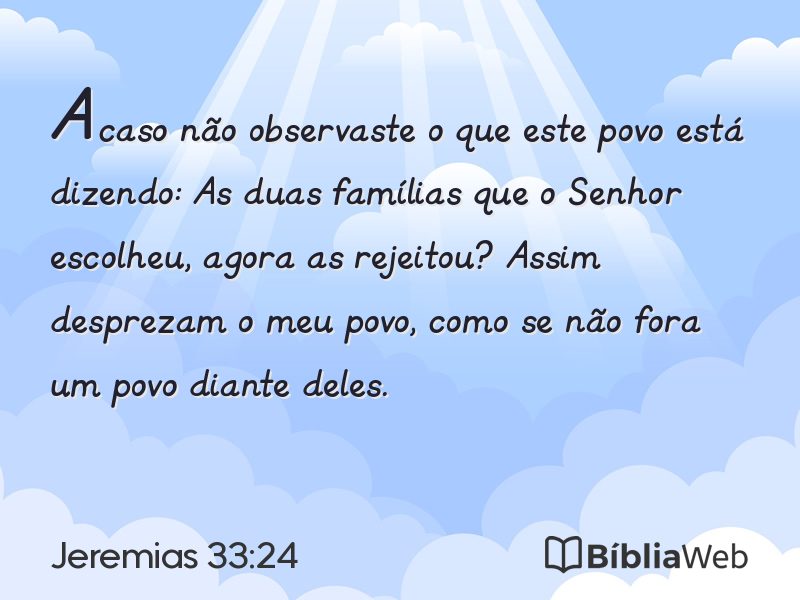 Jeremias 33:24 em imagem para compartilhar